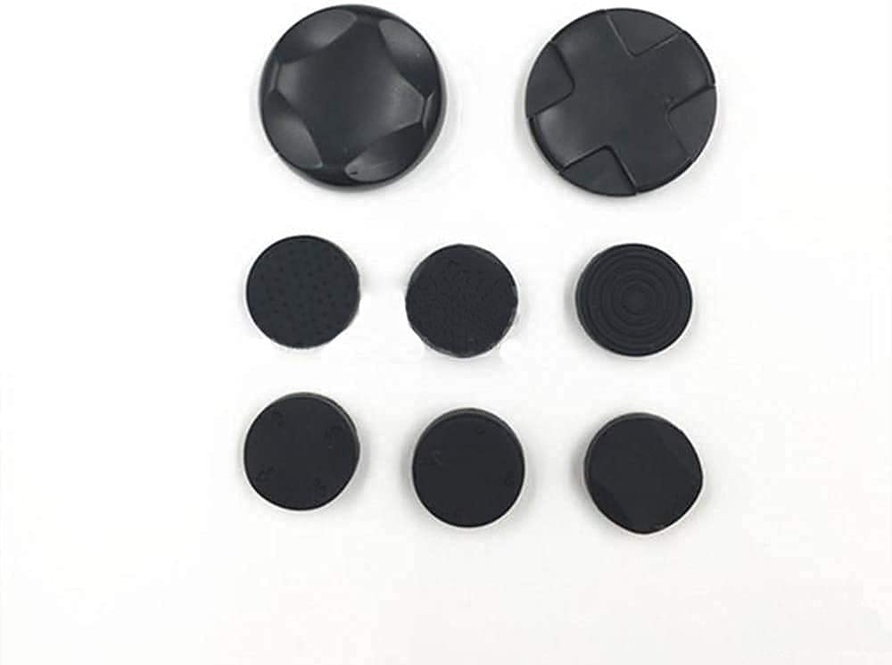 Melocyphia Silicone Joystick Cap Cover Thumble Stick Grips Cap with Cross Key D-Pad Button for PS Vita 1000 2000 PSV 1000 2000 (Black)