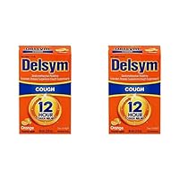 Delsym 12 Hour Cough Relief Liquid- Day Or Night, Orange Flavor Cough Medicine With Dextromethorphan Helps Quiet Cough By Suppressing Cough Reflex, 3 oz. (Pack of 2)