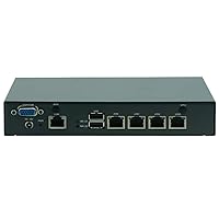 Partaker F1 Fanless Firewall Micro Appliance,Network Security Appliance,VPN,Intel Celeron J1900 with 4 ethernet LAN(4GB Ram 32GB SSD)