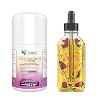 VoilaVe Face Moisturizer - Vitamin E Enrich - Face & Neck Lotion For Women & Anti Aging Rose Oil - Aromatherapy Massage Oil for Face, Hair, & Body