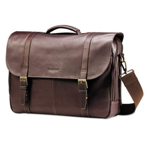 Samsonite Leather Flapover Case, 16 X 6 X 13, Brown