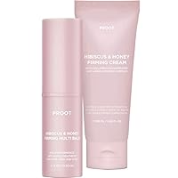 Hibiscus and Honey Firming Cream and Multi Balm Bundle | Hibiscus and Honey Firming Cream and Multi Stick Balm For Face, Neck, Eyes and Body | Neck Firming Cream and Balm With Skin Bounce Complex