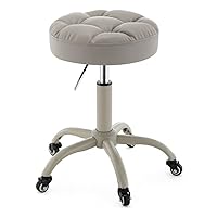 Stools,Rolling Stool Chair on Wheels, Height Adjustable Beauty Stool with Comfortable Seat, Heavy Duty Stool with Certified Rod for Salon, Massage, Bar, Clinic/G