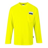Portwest S579 Non ANSI Pocket Long Sleeve T-Shirt Yellow, Small