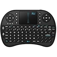 Rii i8 2.4GHz RF Mini Wireless Keyboard with Touch Pad Mouse Black UK Layout KODI XBMC Raspberry Pi Android Box HTPC IPTV Remote Control (black)