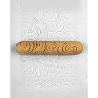 Ceramic Wood Hand Rollers, Pottery Texture Roller, Clay Pattern Stick, Magic Swirls