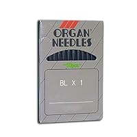10 Organ BLx1 Round Shank Serger Needles - Interchangeable with Singer 2053, Juki JLx1, Babylock BLx4, Industrial 16x231 ~ Multiple Sizes! (Metric Size 110/18)