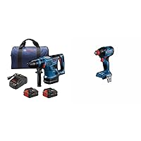 BOSCH GBH18V-34CQB24 PROFACTOR 18V Connected-Ready SDS-plus (2) CORE18V 8.0 Ah PROFACTOR Performance Batteries & Bosch GDX18V-1860CN 18V Connected-Ready Two-In-One 1/4 In. and 1/2 In. Impact Driver