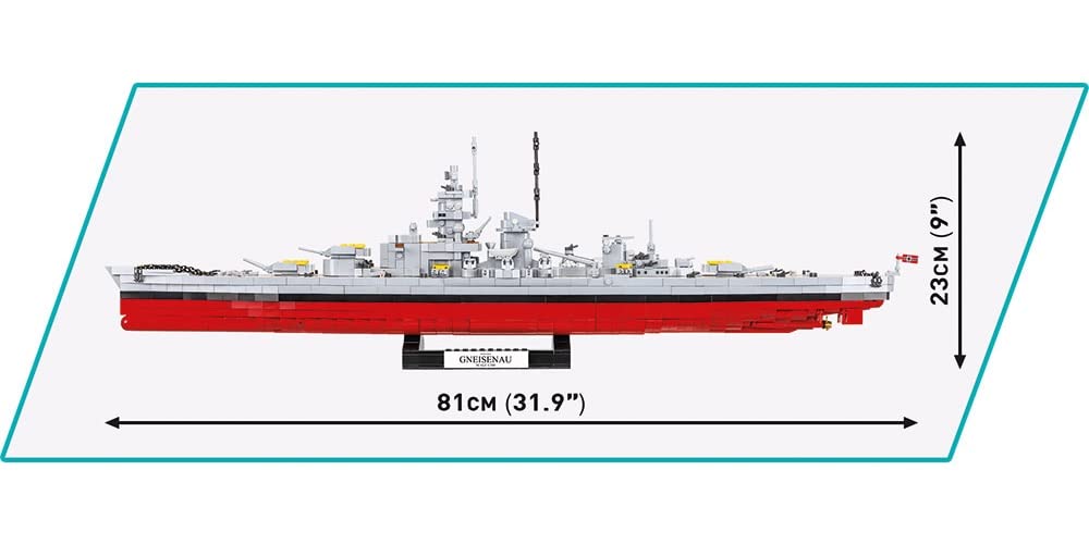 Cobi toys 2417 Pcs Hc WWII /4835/ Battleship Gneisenau