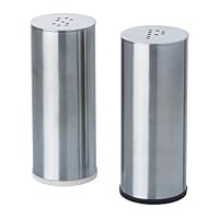 IKEA PLATS Salt and Pepper Shakers Set 7 cm Brushed Stainless Steel