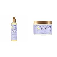 SheaMoisture Baby Manuka Honey and Lavender Nighttime 4.1 oz Hair and Body Oil and 12 oz Deep Conditioner Bundle