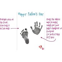 Make Your Own Father's Day Card Baby Handprint & Footprint Kit Son Daughter Prints