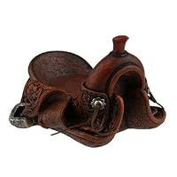 Western Saddle Bar Soap Trinket Holder Dish Plate Tray, 6-inch, Brown Tan, Cabin Lodge Bathroom Decor