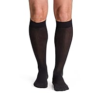 SIGVARIS Unisex DYNAVEN Cushioned Calf Compression Socks, 20-30mmHg, ML - Medium Long, Black