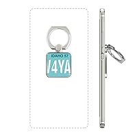 American USA Car Licence Plate Number Square Cell Phone Ring Stand Holder Bracket Universal Support Gift
