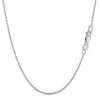 14K Yellow or White or Rose/Pink Gold 1.1mm Shiny Diamond Cut Lite Cable Link Chain Necklace for Pendants and Charms with Lobster-Claw Clasp (16