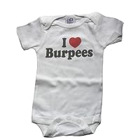 I love burpees Onesie ® baby one piece infant exercise bodysuit