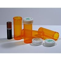 Plastic Prescription Vials/Bottles 25 Pack w/Caps Smallest 6 Dram Size-New