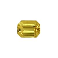 1.90-2.21 Cts of 8x6 mm AAA Emerald-Cut Yellow Sapphire (1 pc) Loose Gemstone