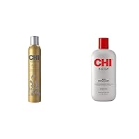 CHI Keratin Flex Finish Hair Spray, 10 oz & Silk Infusion, 12 FL Oz (Pack of 1), Packing May Vary