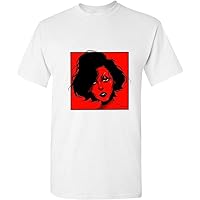 Red Dull Girl Fashion Abstract Art White Men T Shirt Tee Top S - 5XL