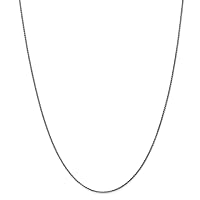 JewelryWeb 14ct Solid D-Cut Spiga Chain in White Gold Choice of Lengths 41 46 51 61 76 and 1.2mm 1.4mm 1.8mm 1mm