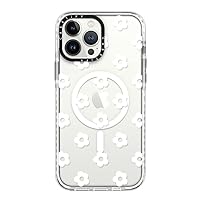 CASETiFY Impact Case for iPhone 13 Pro Max Compatible with Magsafe - Ditsy Daisies - White - Clear Frost