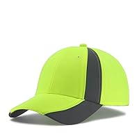Reflective High Visibility Piping Neon Polyester Twill Low Profile Baseball Cap