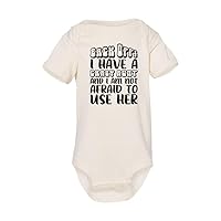 Aunt Onesie, BACK Off I Have a CRAZY AUNT, Funny Aunt Onesie, Unisex Bodysuit, Kids Baby Outfit, Short Sleeve Romper