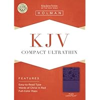 KJV Compact Ultrathin Bible, Purple LeatherTouch KJV Compact Ultrathin Bible, Purple LeatherTouch Imitation Leather