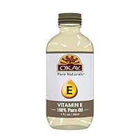 Vitamin E Oil For All Hair Textures & Skin Types, All Natural, 1 Fl Oz