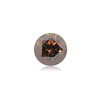 GIA Certified Natural Fancy Dark Orangy Brown (1pc) Loose Diamond - 0.87 Cts - 5.91-5.94x3.89 mm VS2 Clarity Round Modified Brilliant