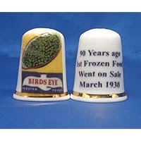 Porcelain China Thimble - Frozen Foods 1st Sold 90 Years Ago
