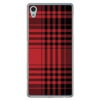 Second Skin Check Red x Black (Clear) / for Xperia Z4 SOV31/au ASOV31-PCCL-298-Y249
