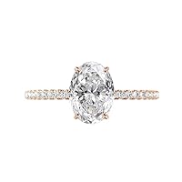 Moissanite Promise Ring for Her, 3.0 CT Colorless VVS1 Clarity Gemstone, 925 Sterling Silver, Personalized