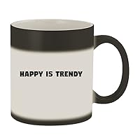 Happy Is Trendy - 11oz Magic Color Changing Mug, MatteBlack