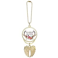 Antlers Advance Encourage Flowers Car Keychain Angel Wing Pendant