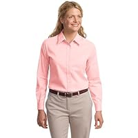 Port Authority Ladies Long Sleeve Easy Care Shirt, Light Pink, 5XL