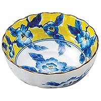 Matsukado Set of 10 Yellow Flower Crest Chrysanthemum Shape 3.5 Pot, 4.1 x 1.6 inches (10.5 x 4 cm), Japanese Tableware, Japanese Dish, Restaurant, Inn, Commercial Use