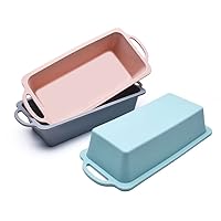 (3 pcs) Rectangular silicone cake mold is easy to demold, easy to clean, high temperature resistant toast cake baking mold