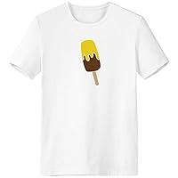 Yellow Brown Chocolate Sweet Ice Cream T-Shirt Workwear Pocket Short Sleeve Sport Clothing