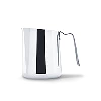 Fellow Eddy Steaming Pitcher - Milk Frother Pitcher with Fluted Spout, Premium Barista Tools for Precision Latte Art, 18/8 Stainless Steel, Polished, 18oz Jug