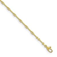 18k Green Gold Solid Fancy Twist Link Chain Necklace 18 Inch Measures 2.8mm Wide Jewelry for Women