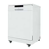 SPT SD-6513W 24″ Wide Portable Dishwasher with ENERGY STAR, 6 Wash Programs, 10 Place Settings and Stainless Steel Tub – White