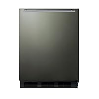 Summit Appliance FF63BKBIKSHHADA 32.25 x 23.63 x 23 in. ADA Compliant Built-In Undercounter All-Refrigerator, Black Stainless Steel