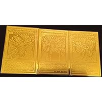 Egyptian God Cards Gold Metal Yugioh Card - Obelisk, Slifer, and Winged Dragon of Ra