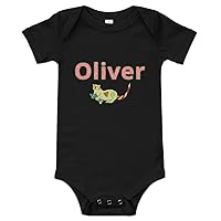 Oliver Personalized Baby Short Sleeve One Piece