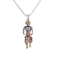 New 2024 Exquisite Retro Yellow Hair Muscular Warrior Pendant Necklace Men Trend Anime Cosplay Doll Pendant Jewelry Gift Fashion Accessories Creative Gift