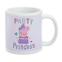 GRAPHICS & MORE Peppa Pig Party Princess Ceramic Coffee Mug, Novelty Gift Mugs for Coffee, Tea and Hot Drinks, 11oz, White