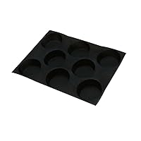 8 Cavity Black Porous Silicone Mold Cookie Hamburger Mould Round Shape Bread Eclair Tray Non Stick Bakeware Baking Tools